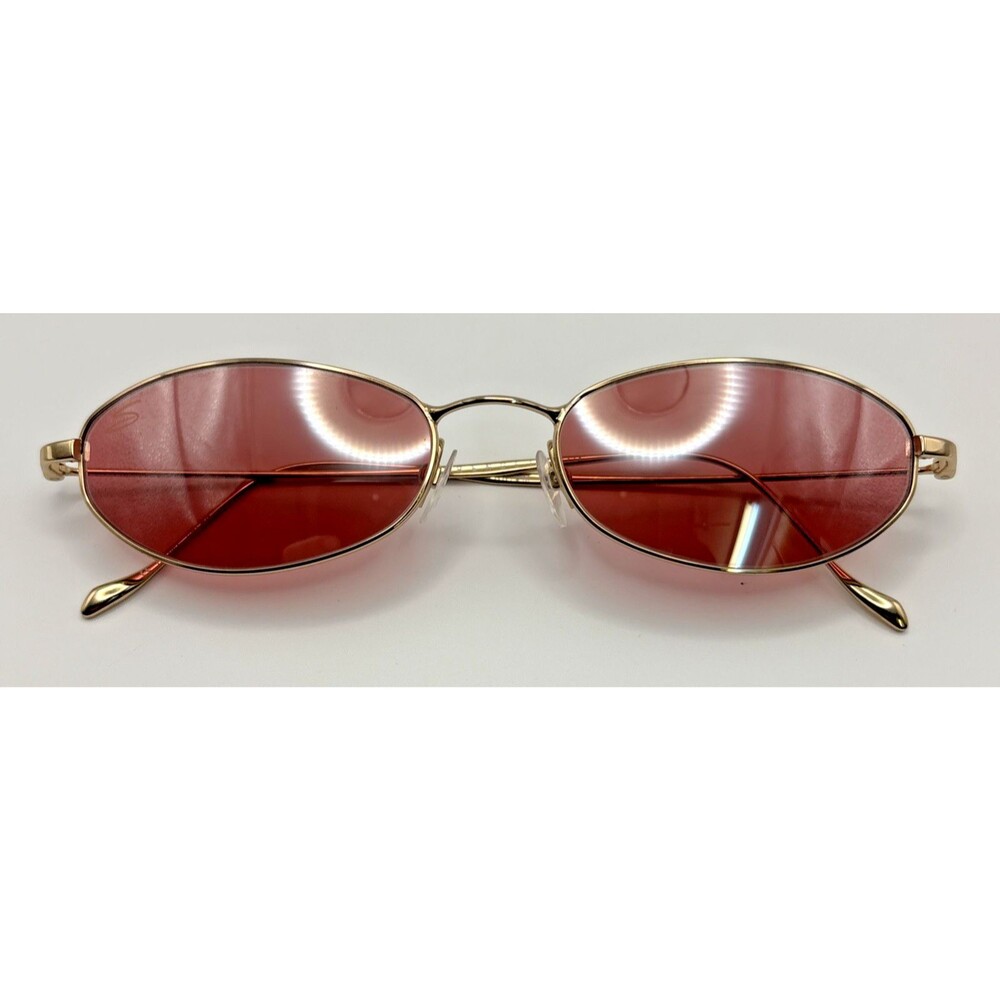 Vintage Serengeti 6774 Titanium Sunglasses Gold Frame Rose Lens Japan